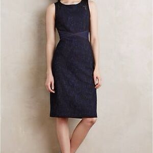 Anthropologie Midnight Blue Midi Dress NWT